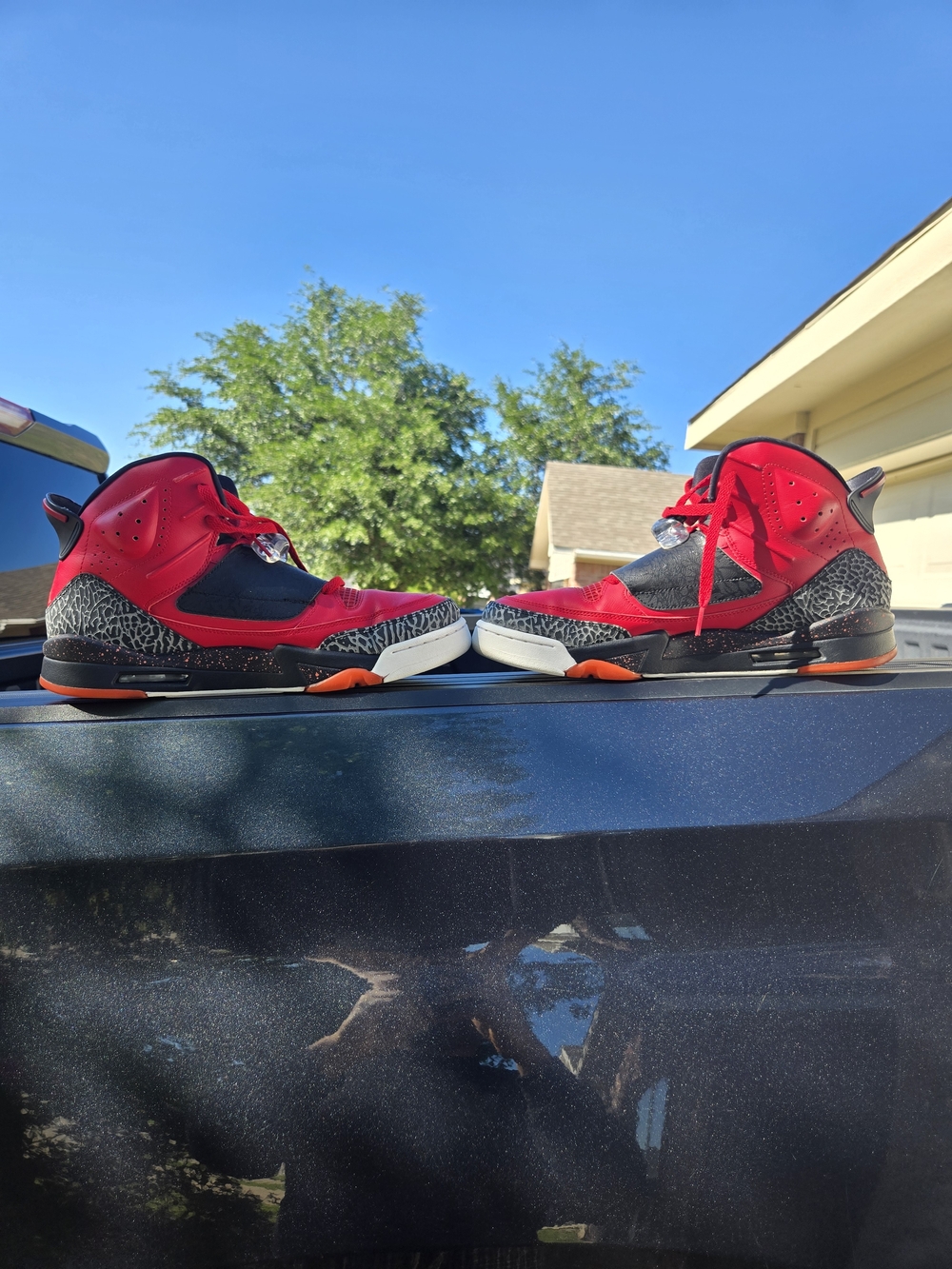 Jordan 5 Men’s Athletic Shoes Red Black